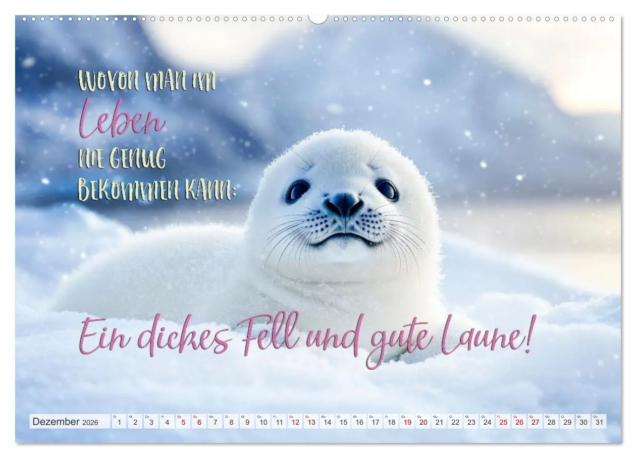 Bild: 9783516166439 | Ein tierisch gutes Jahr (Wandkalender 2026 DIN A2 quer), CALVENDO...