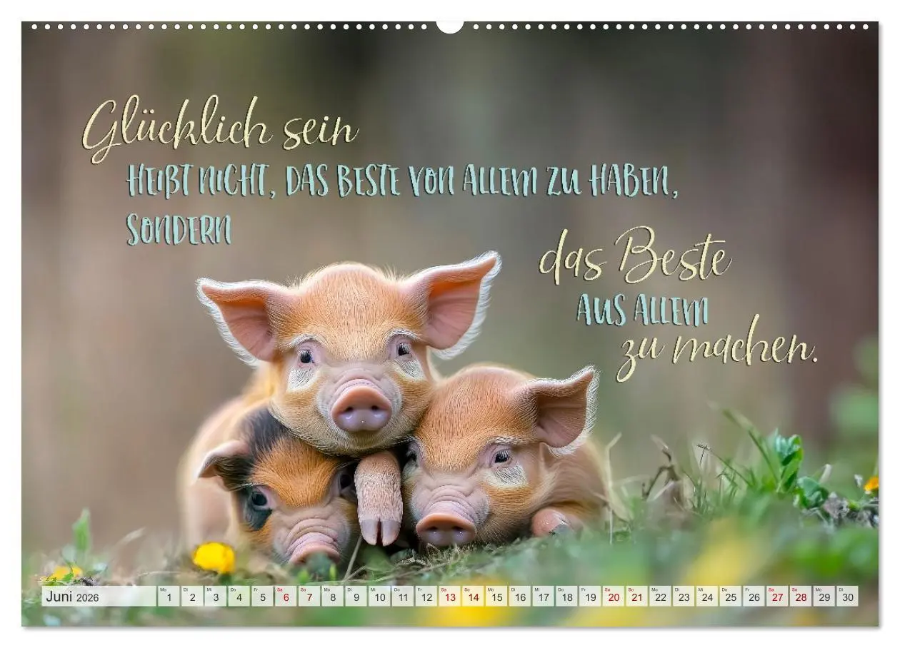 Bild: 9783516166439 | Ein tierisch gutes Jahr (Wandkalender 2026 DIN A2 quer), CALVENDO...