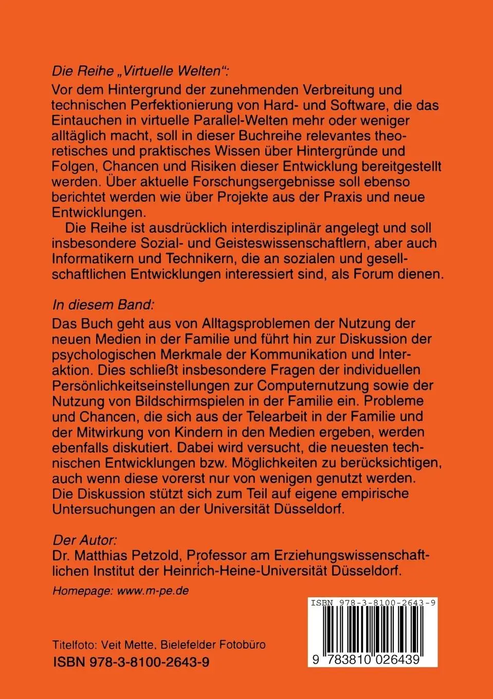 Rückseite: 9783810026439 | Die Multimedia-Familie | Matthias Petzold | Taschenbuch | 125 S.