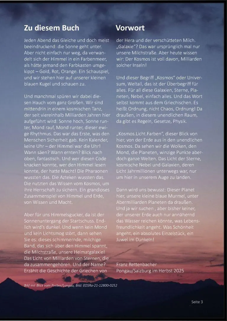 Bild: 9783903496439 | Kosmos.Licht.Farben | Franz Rettenbacher | Buch | Deutsch | 2025
