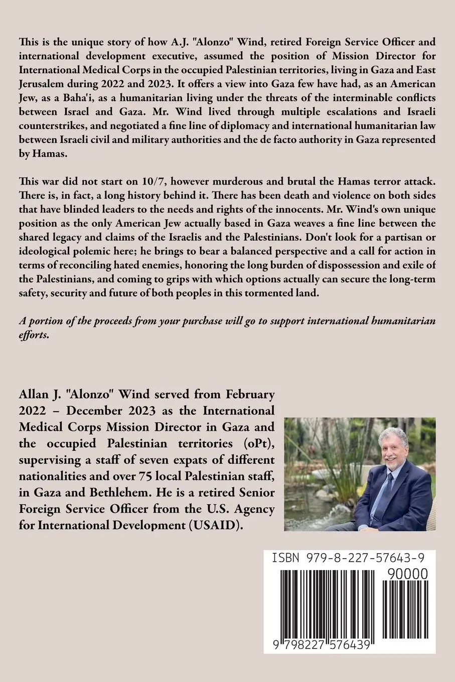 Rückseite: 9798227576439 | A Jew in Gaza | Allan J. "Alonzo" Wind | Taschenbuch | Englisch | 2024