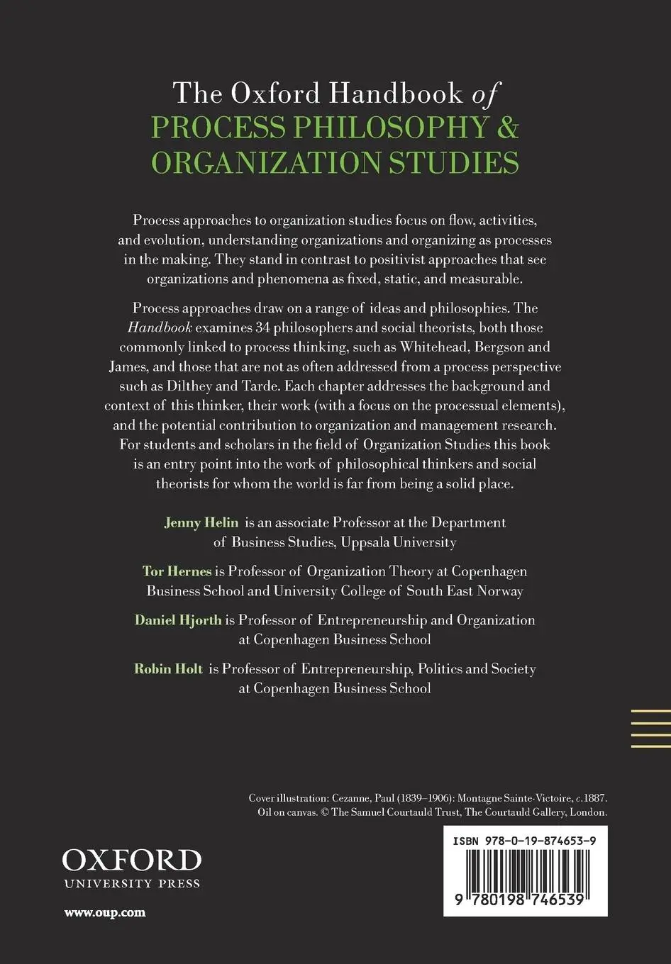 Rückseite: 9780198746539 | The Oxford Handbook of Process Philosophy and Organization Studies