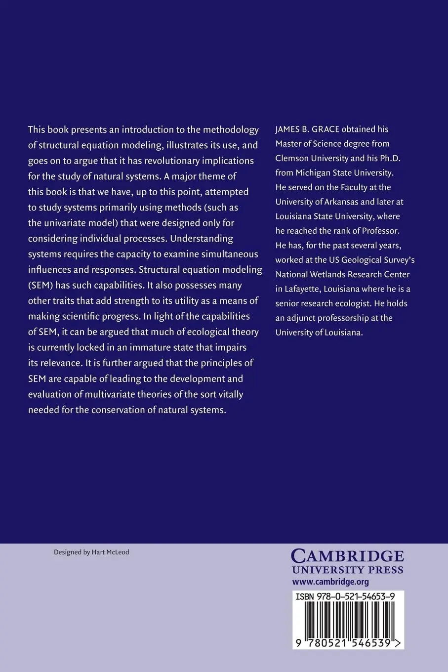 Rückseite: 9780521546539 | Structural Equation Modeling and Natural Systems | James Grace | Buch