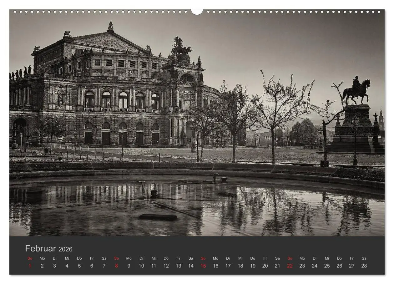 Bild: 9783516156539 | Dresden Schwarz Weiss 2026 (hochwertiger Premium Wandkalender 2026...