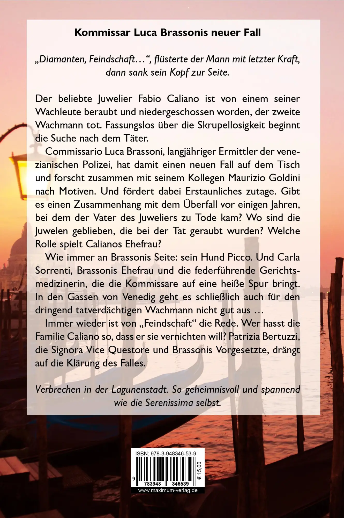 Bild: 9783948346539 | Venezianische Feindschaft | Daniela Gesing | Taschenbuch | 276 S.