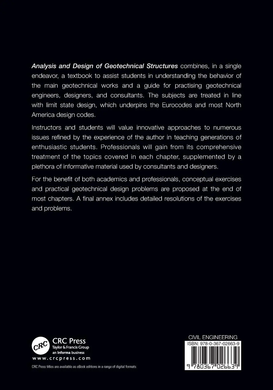 Rückseite: 9780367026639 | Analysis and Design of Geotechnical Structures | Fernandes | Buch