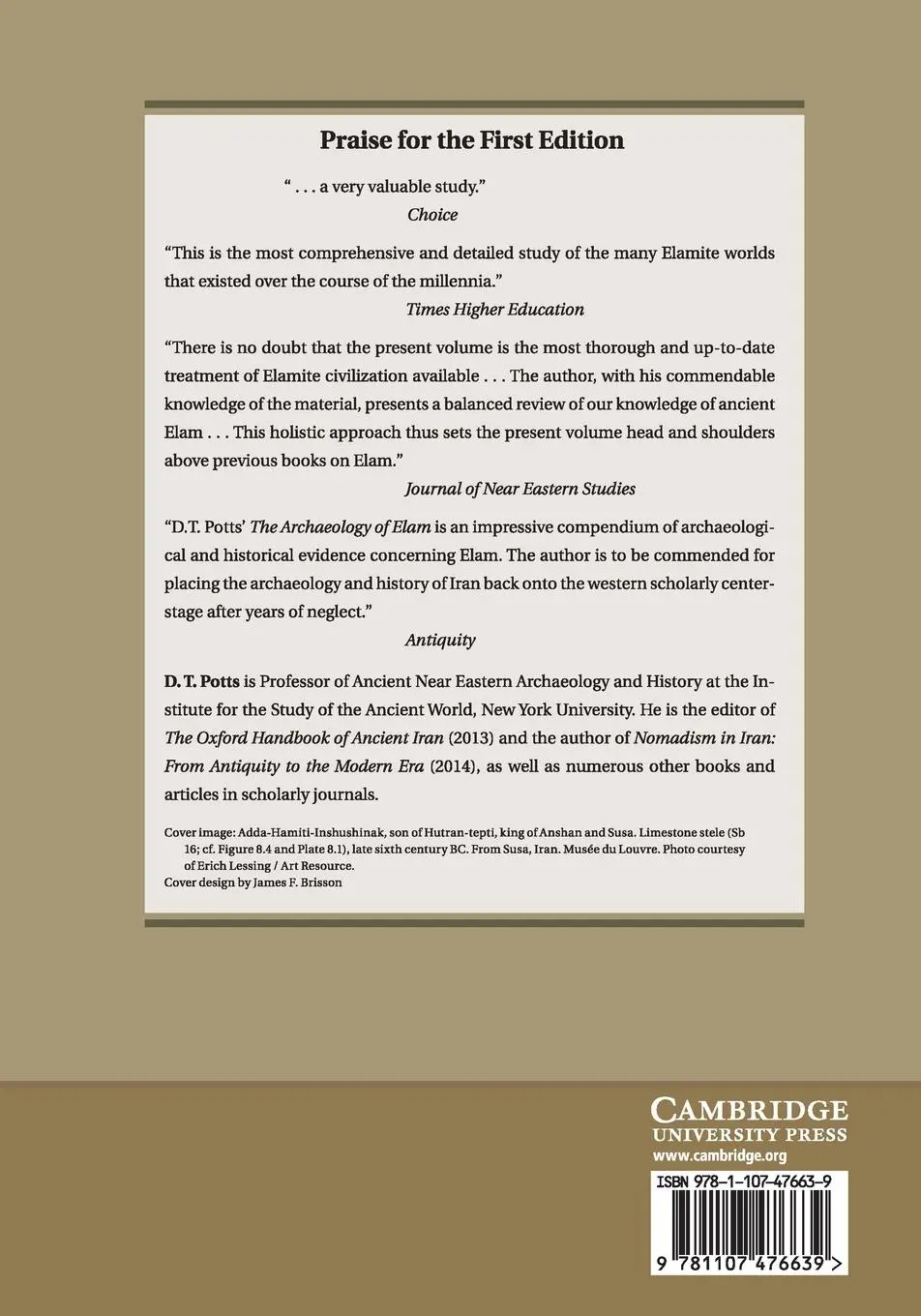 Rückseite: 9781107476639 | The Archaeology of Elam | D. T. Potts | Taschenbuch | Englisch | 2016