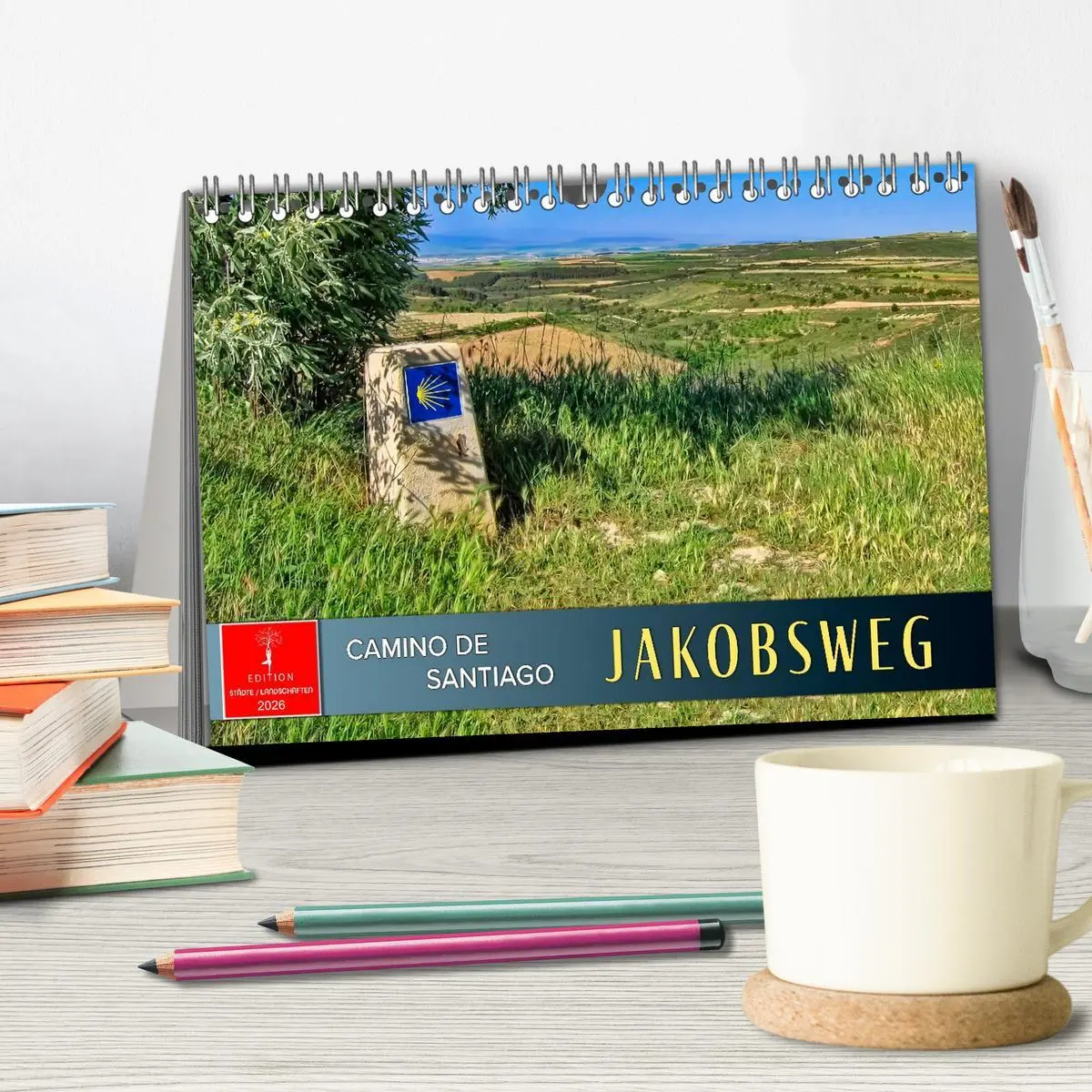 Bild: 9783457296639 | Camino de Santiago - Jakobsweg (Tischkalender 2026 DIN A5 quer),...