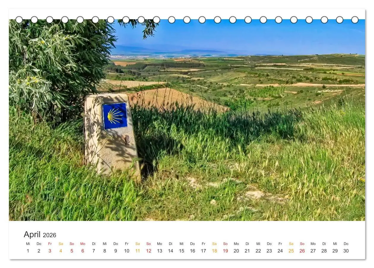 Bild: 9783457296639 | Camino de Santiago - Jakobsweg (Tischkalender 2026 DIN A5 quer),...