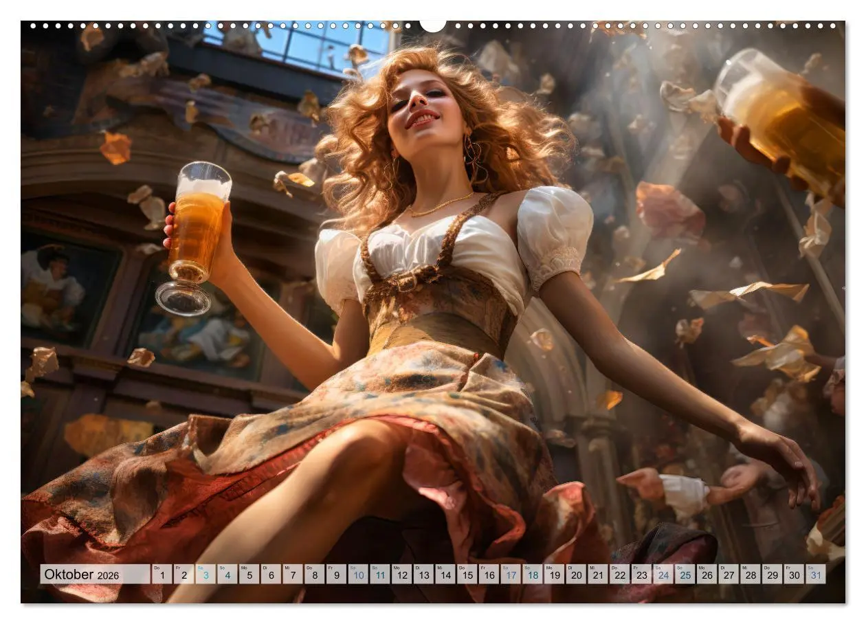 Bild: 9783457506639 | Bierzeltköniginnen - Biergenuss im Dirndl (Wandkalender 2026 DIN A2...