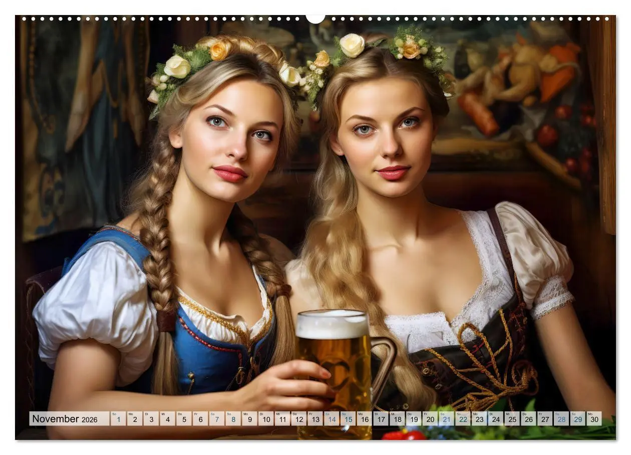 Bild: 9783457506639 | Bierzeltköniginnen - Biergenuss im Dirndl (Wandkalender 2026 DIN A2...