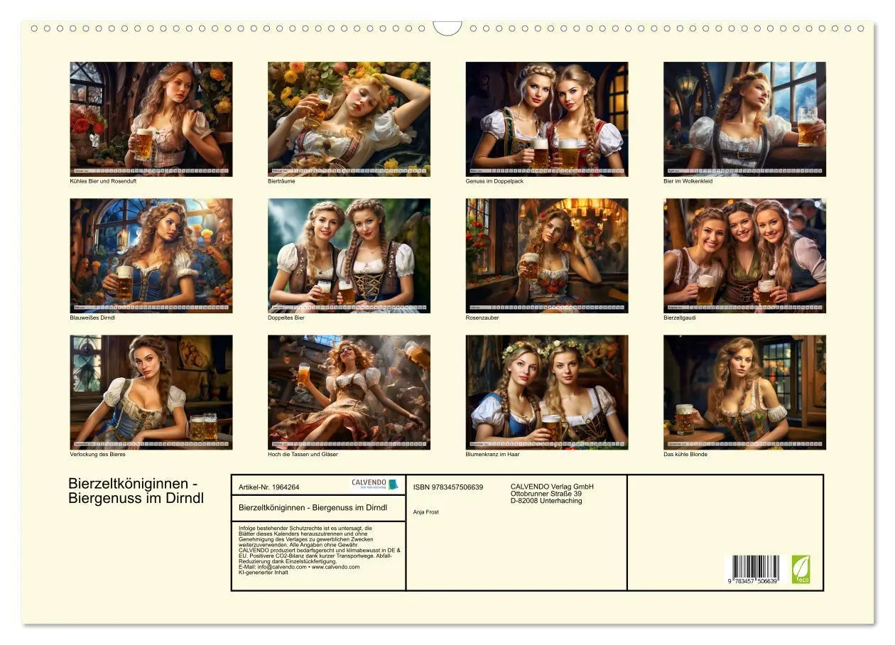 Bild: 9783457506639 | Bierzeltköniginnen - Biergenuss im Dirndl (Wandkalender 2026 DIN A2...