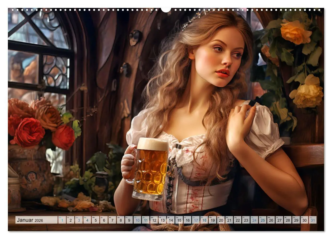 Bild: 9783457506639 | Bierzeltköniginnen - Biergenuss im Dirndl (Wandkalender 2026 DIN A2...