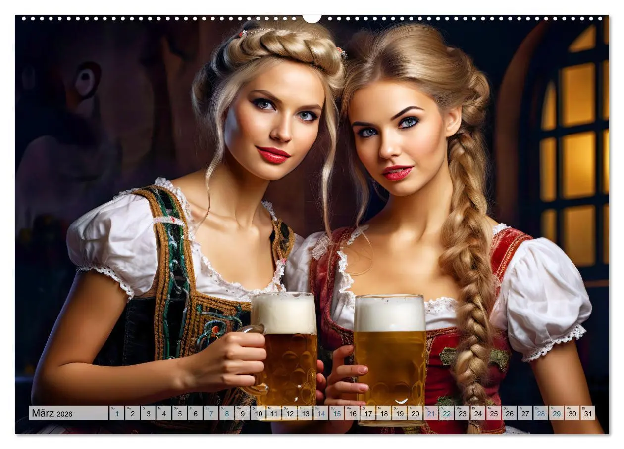 Bild: 9783457506639 | Bierzeltköniginnen - Biergenuss im Dirndl (Wandkalender 2026 DIN A2...