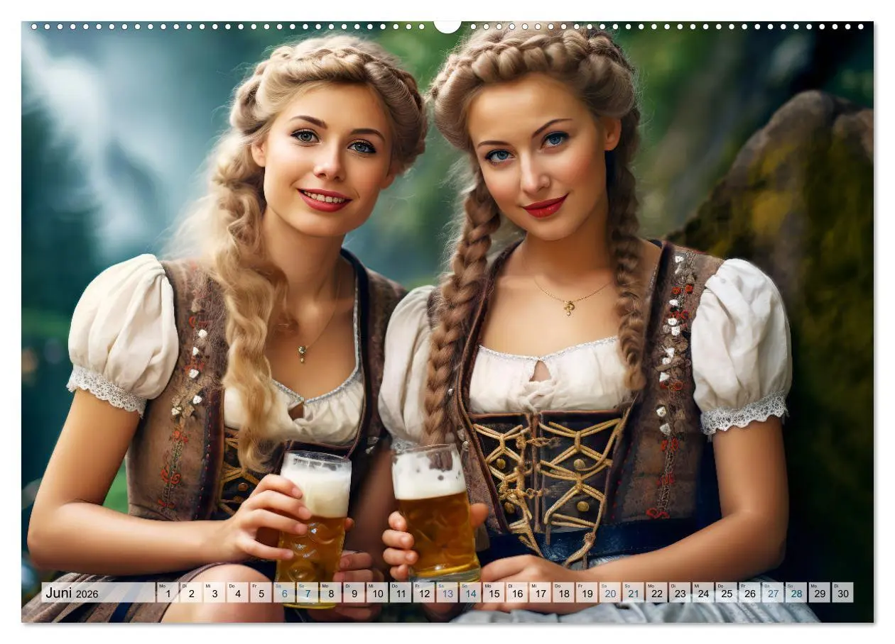 Bild: 9783457506639 | Bierzeltköniginnen - Biergenuss im Dirndl (Wandkalender 2026 DIN A2...