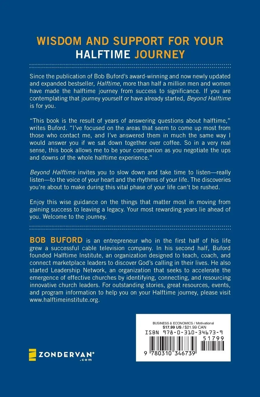 Rückseite: 9780310346739 | Beyond Halftime | Practical Wisdom for Your Second Half | Bob Buford