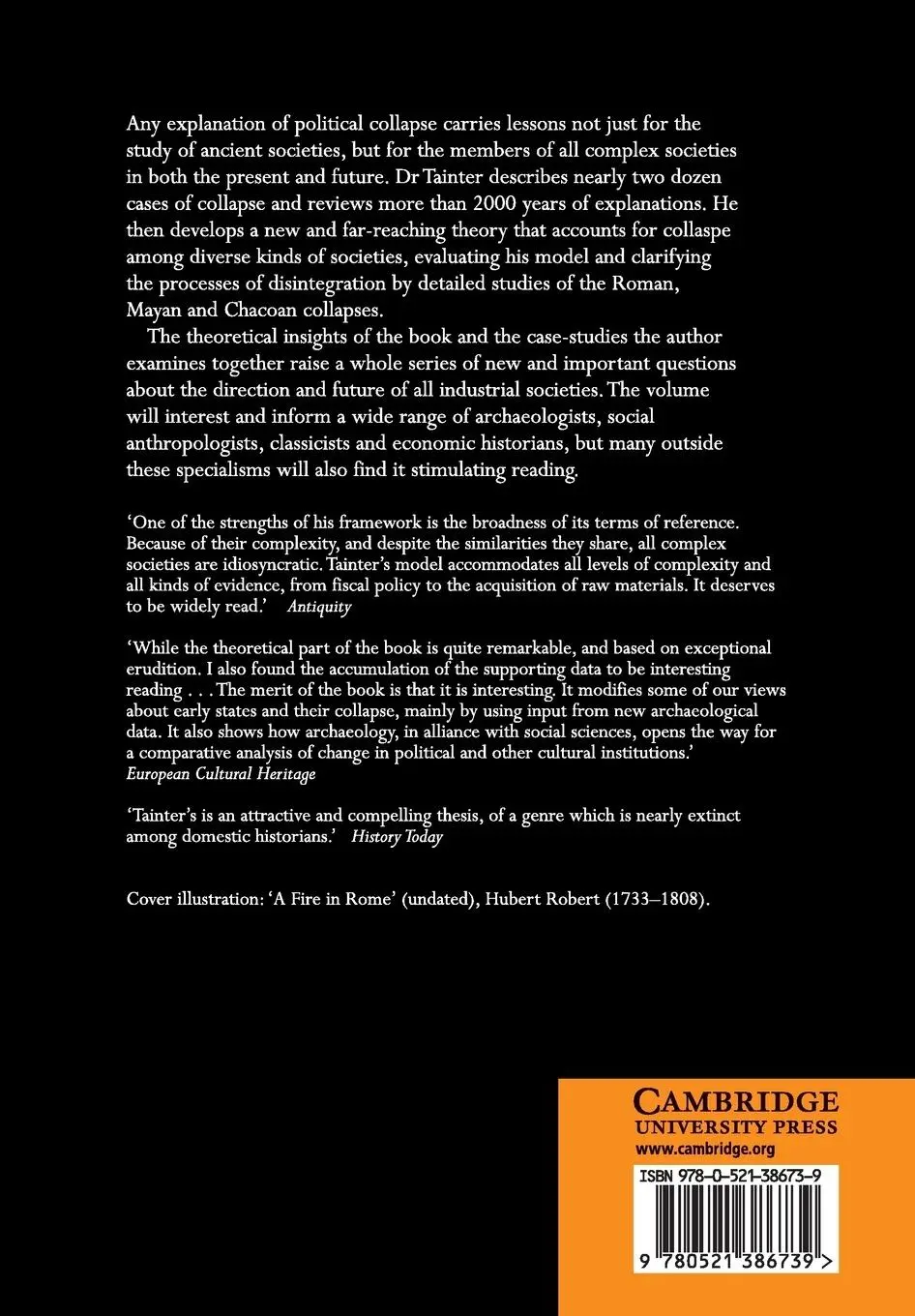 Rückseite: 9780521386739 | The Collapse of Complex Societies | Joseph A. Tainter | Taschenbuch