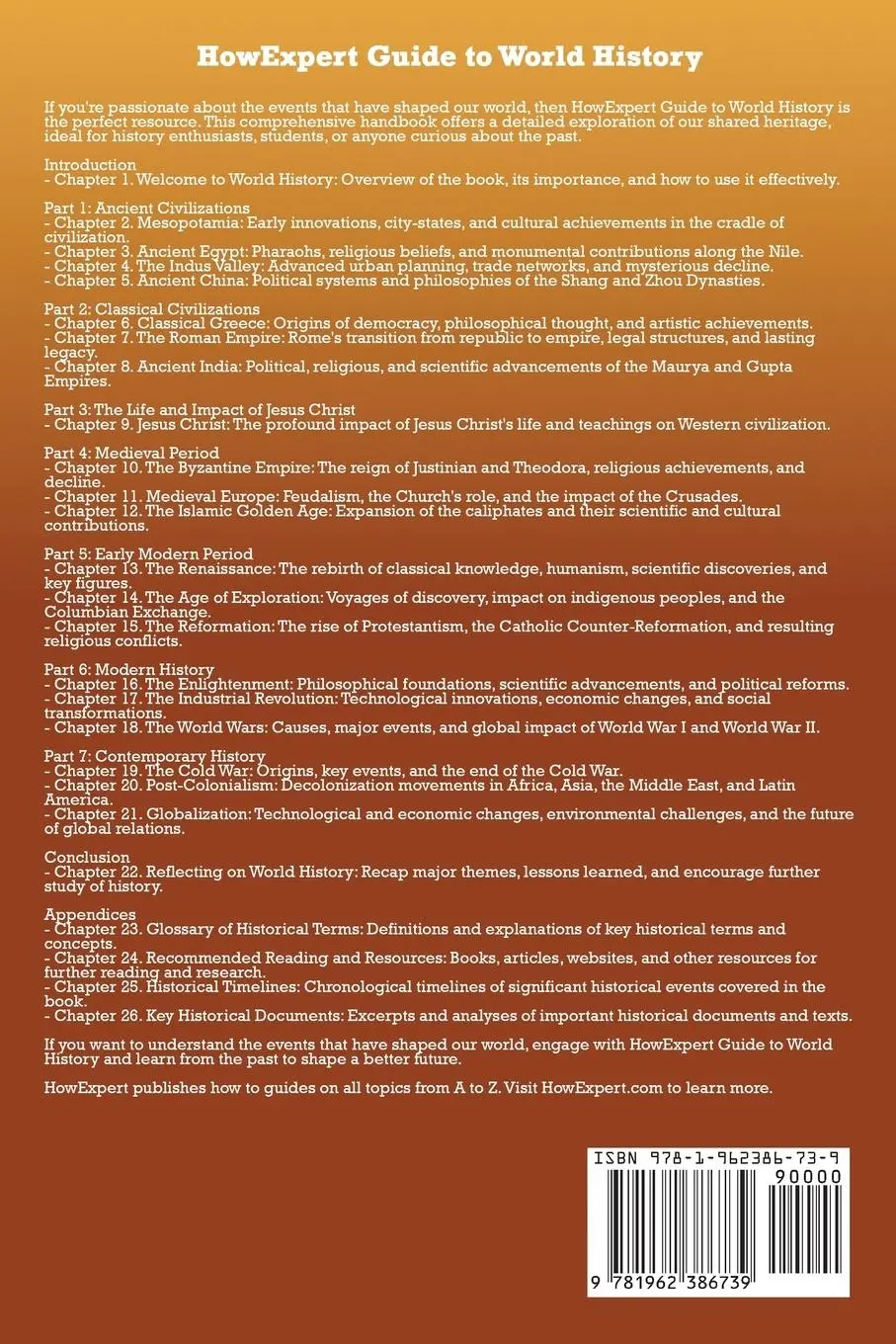 Rückseite: 9781962386739 | HowExpert Guide to World History | Howexpert | Taschenbuch | Englisch
