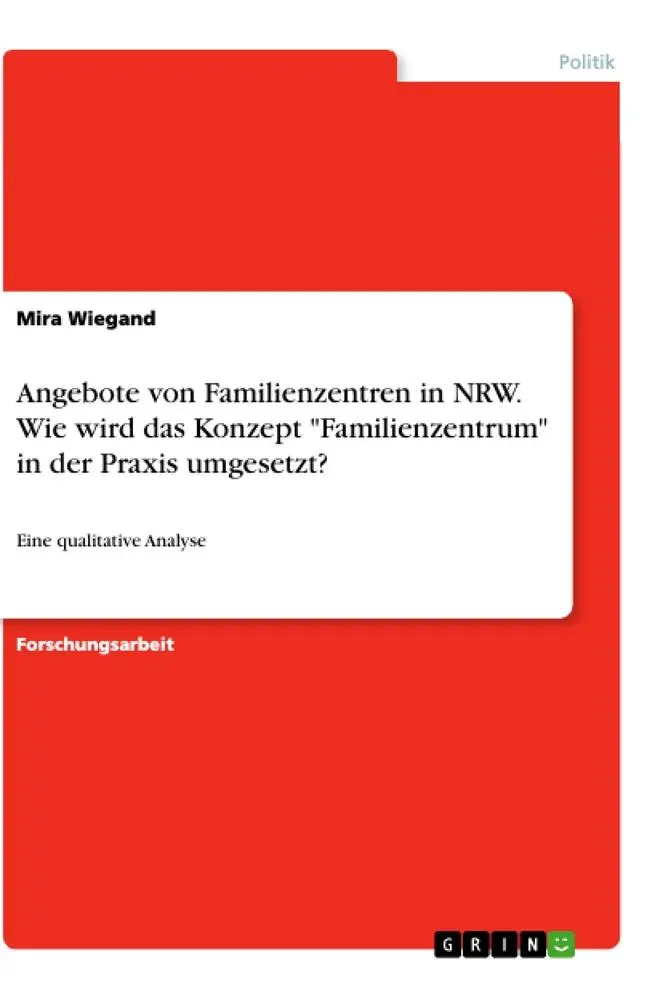 Cover: 9783346096739 | Angebote von Familienzentren in NRW. Wie wird das Konzept...