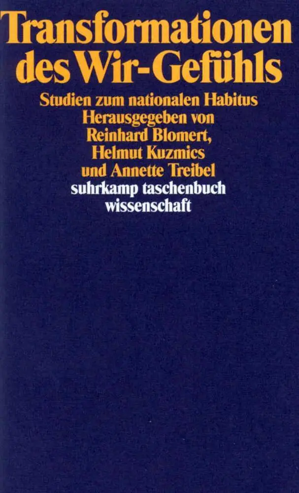 Cover: 9783518286739 | Transformationen des Wir-Gefühls | Studien zum nationalen Habitus