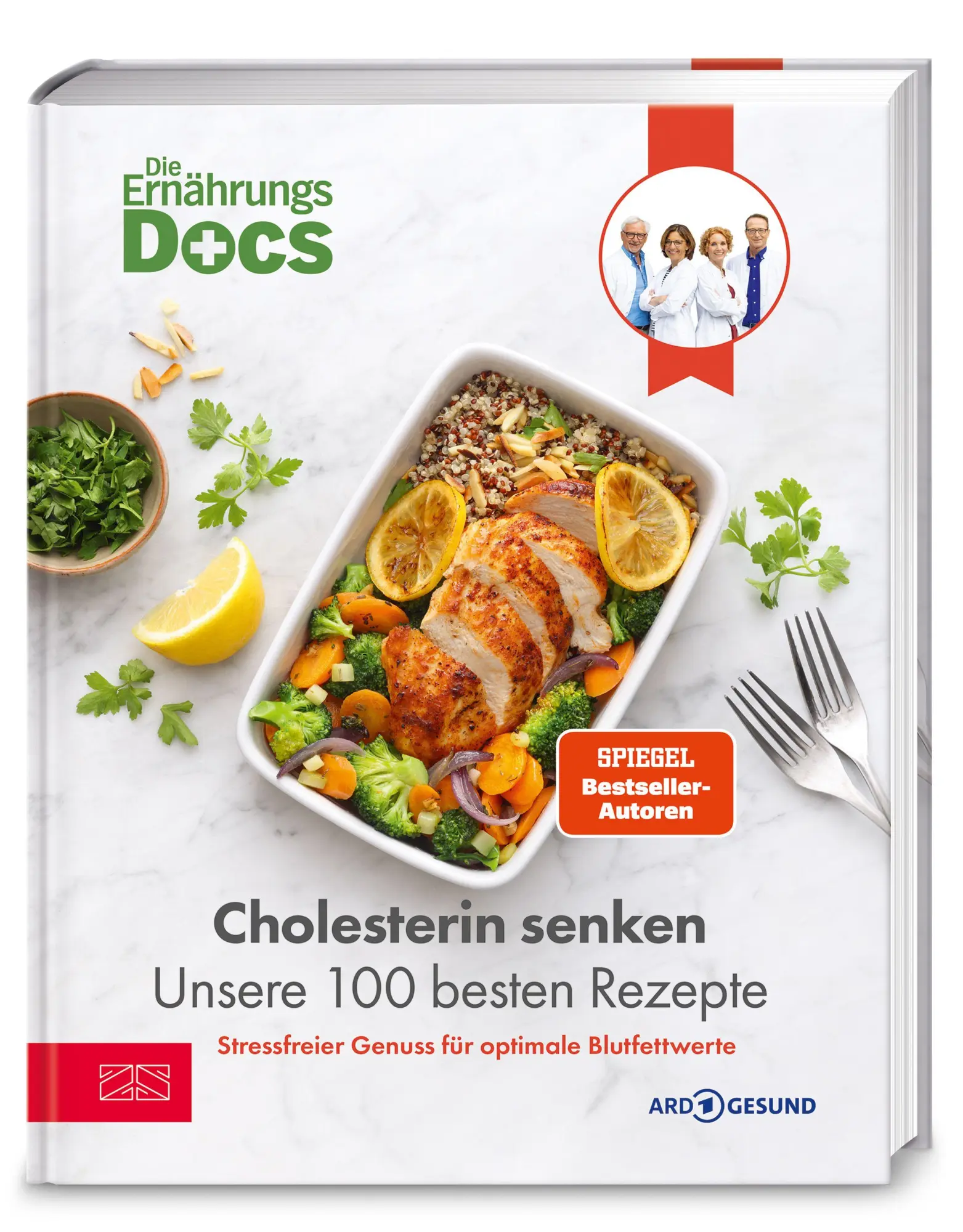 Cover: 9783965846739 | Die Ernährungs-Docs - Cholesterin senken - Unsere 100 besten Rezepte
