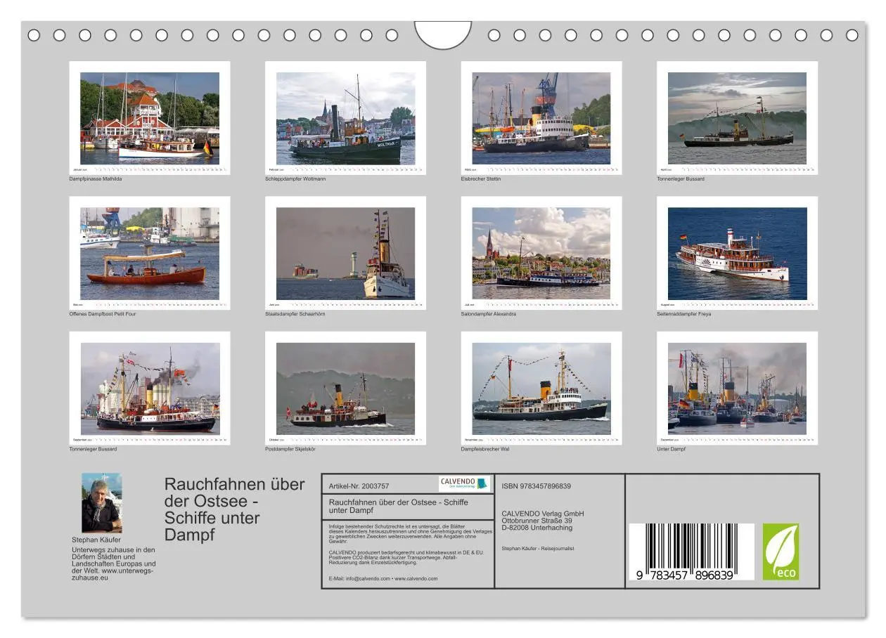 Bild: 9783457896839 | Rauchfahnen über der Ostsee - Schiffe unter Dampf (Wandkalender...