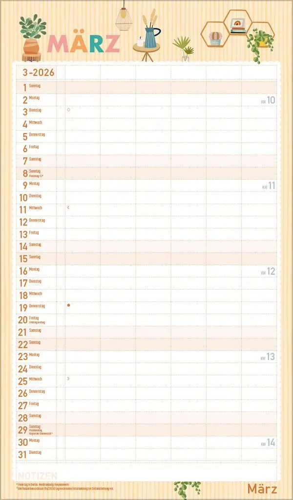 Bild: 9783731886839 | Familienplaner Happy Plants 2026 | Verlag Korsch | Kalender | 14 S.