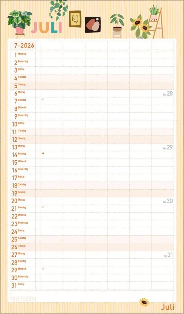 Bild: 9783731886839 | Familienplaner Happy Plants 2026 | Verlag Korsch | Kalender | 14 S.