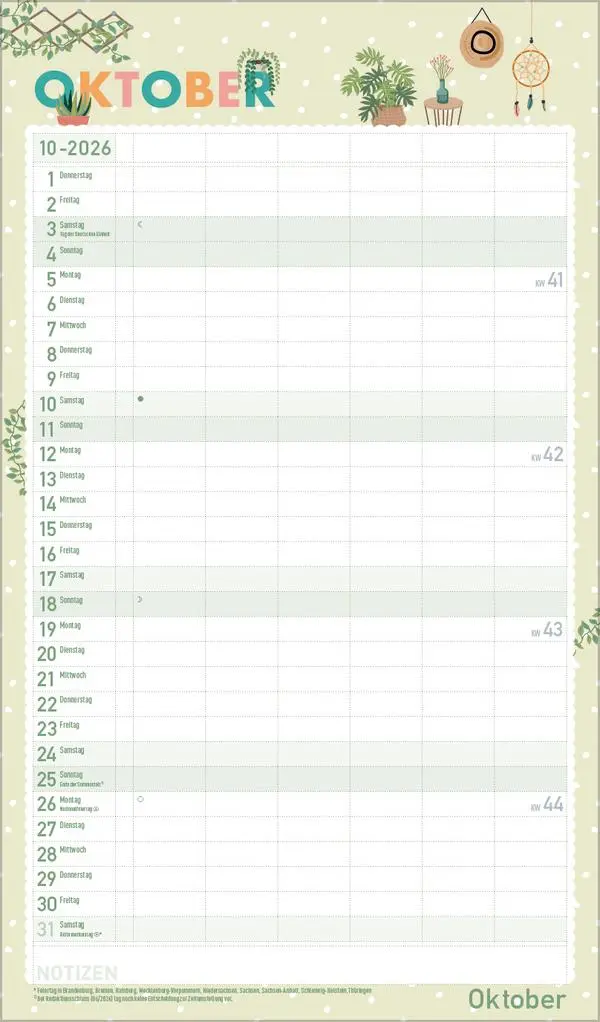 Bild: 9783731886839 | Familienplaner Happy Plants 2026 | Verlag Korsch | Kalender | 14 S.