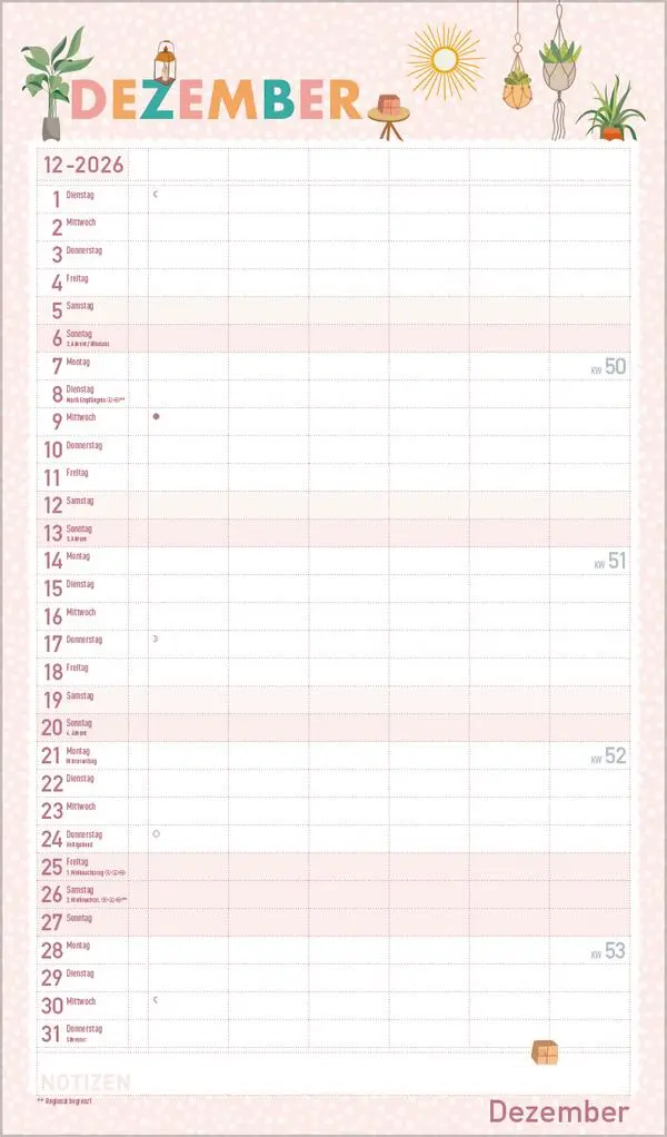 Bild: 9783731886839 | Familienplaner Happy Plants 2026 | Verlag Korsch | Kalender | 14 S.