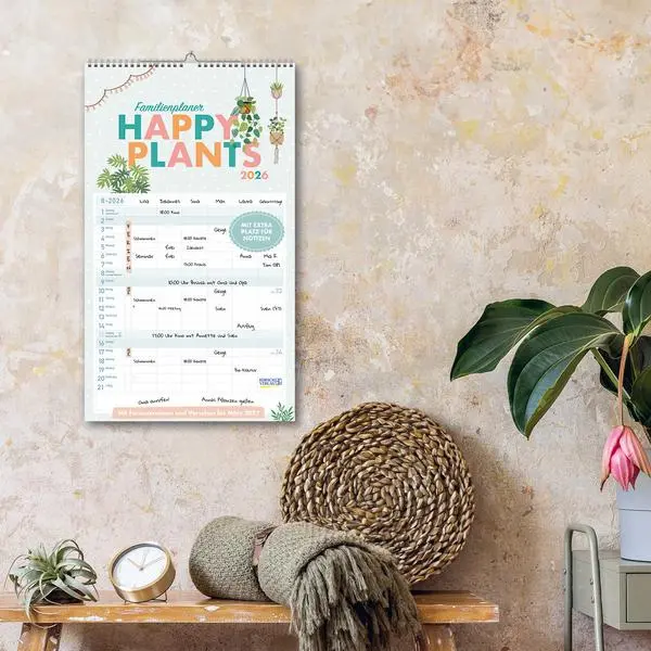 Bild: 9783731886839 | Familienplaner Happy Plants 2026 | Verlag Korsch | Kalender | 14 S.