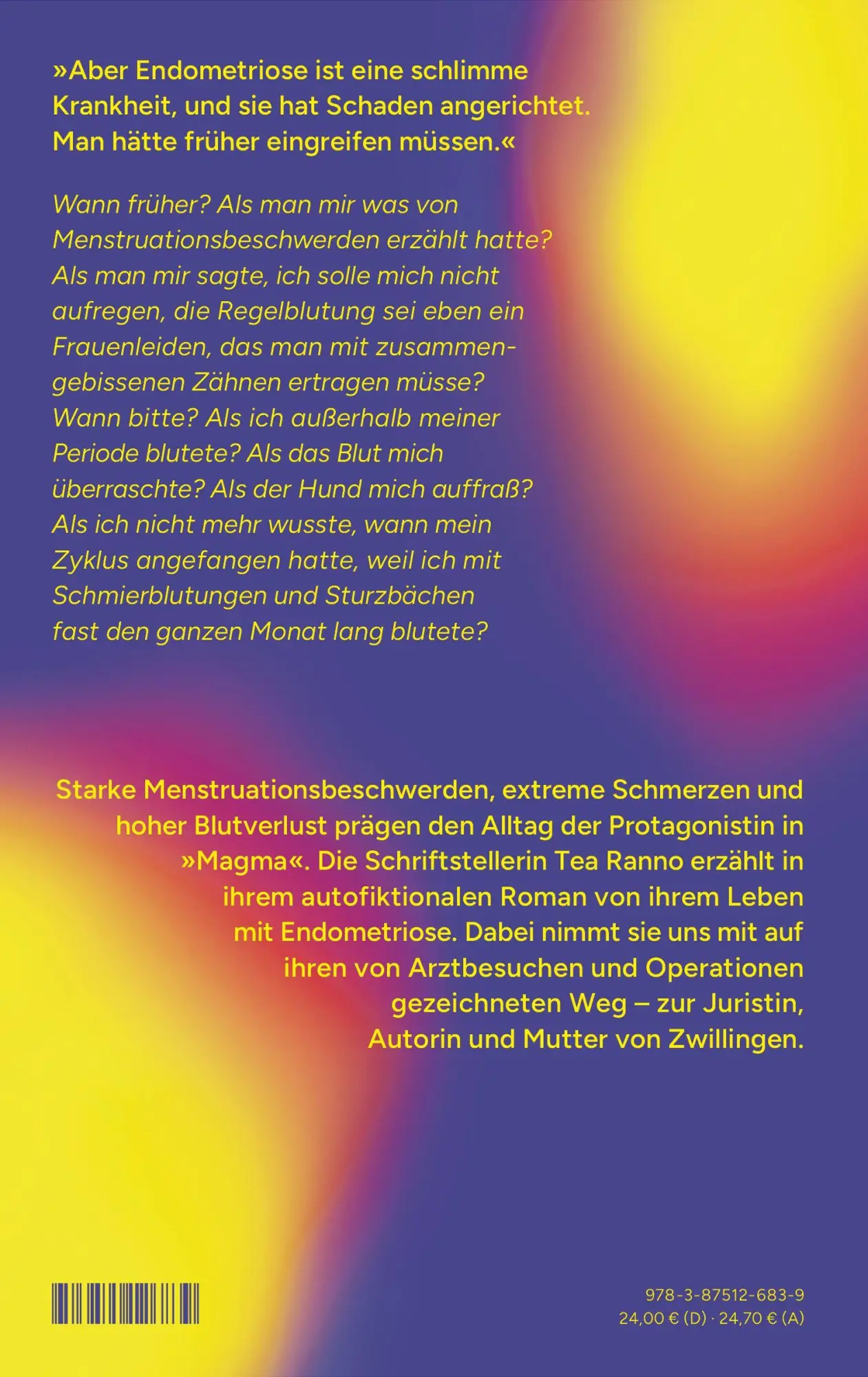 Rückseite: 9783875126839 | Magma | Roman | Tea Ranno | Buch | 304 S. | Deutsch | 2026
