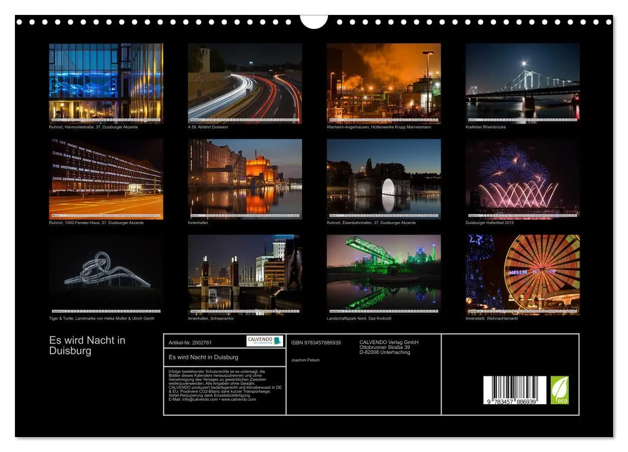 Bild: 9783457886939 | Es wird Nacht in Duisburg (Wandkalender 2026 DIN A3 quer), CALVENDO...