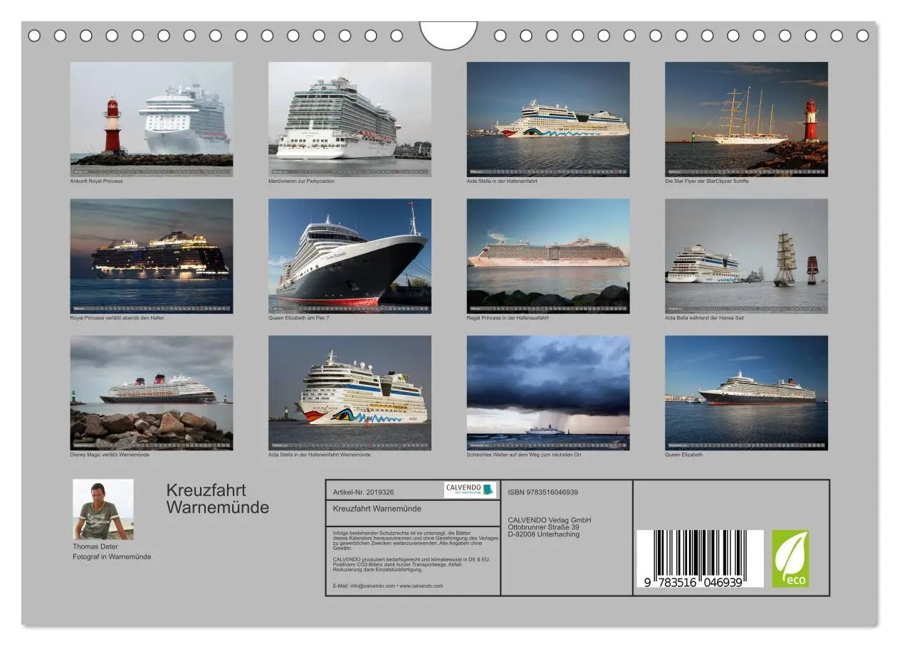 Bild: 9783516046939 | Kreuzfahrt Warnemünde (Wandkalender 2026 DIN A4 quer), CALVENDO...
