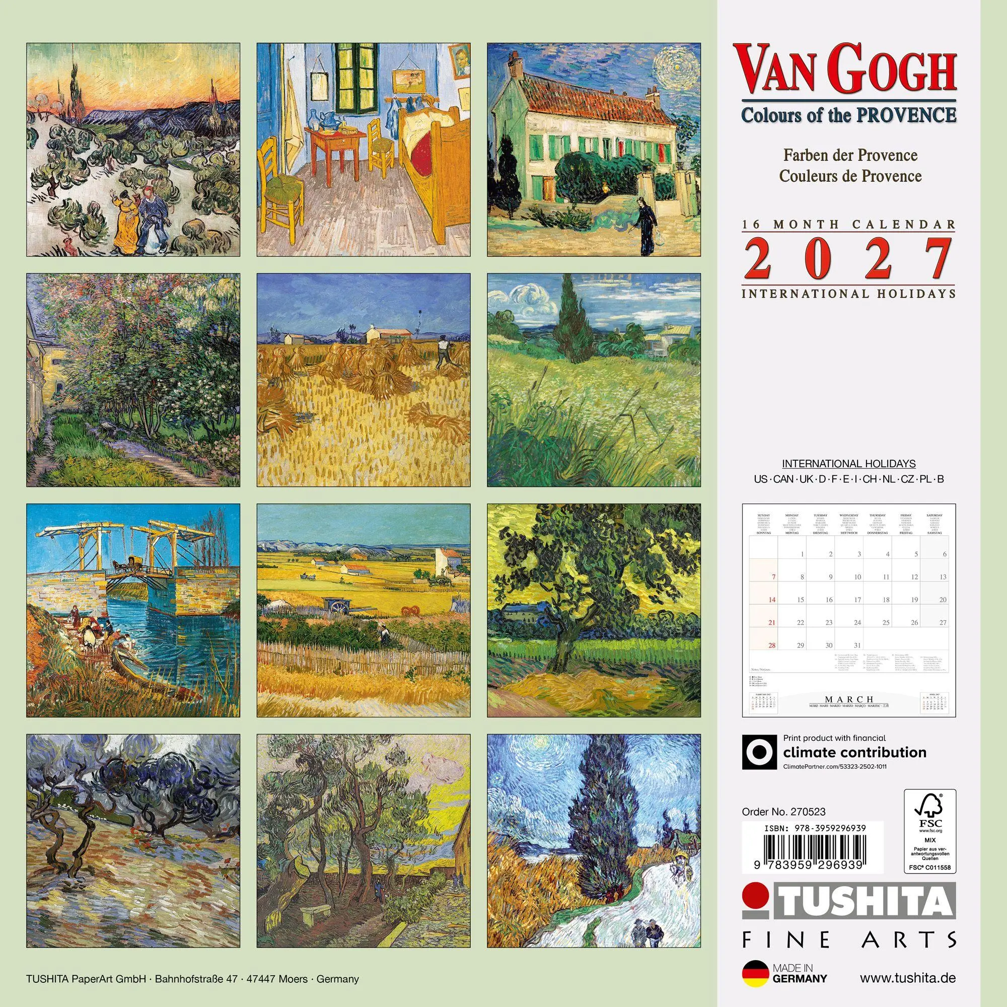 Bild: 9783959296939 | van Gogh - Colours of the Provence 2027 | Kalender 2027 | Kalender