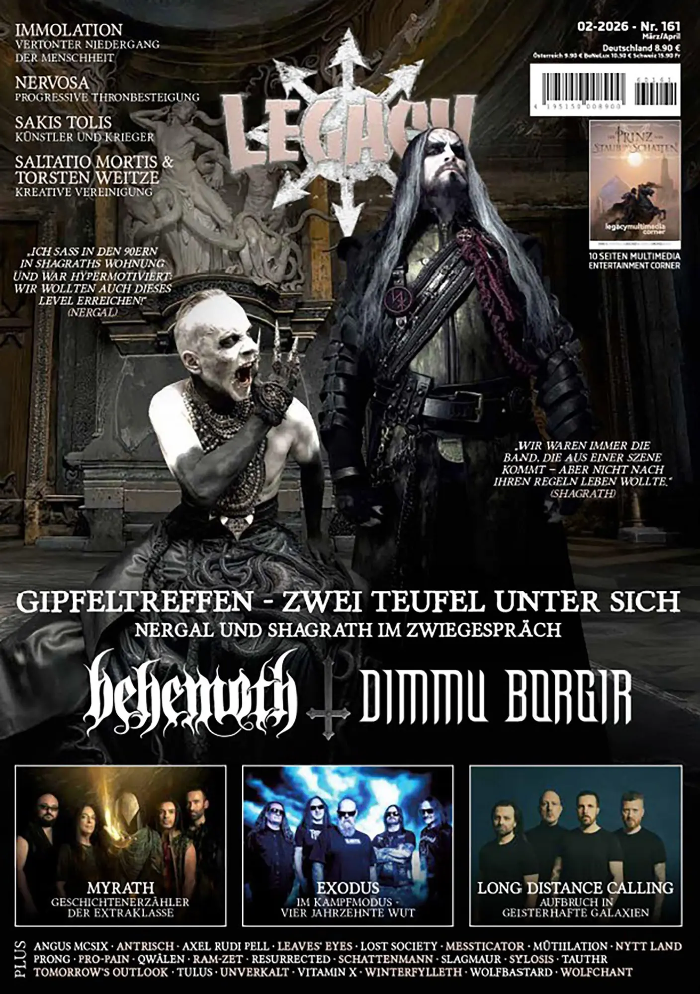 Cover: 9783959366939 | LEGACY MAGAZIN: THE VOICE FROM THE DARKSIDE. Ausgabe #161 (2/2026)