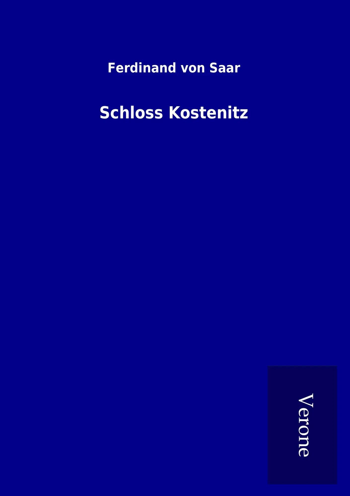 Cover: 9789925006939 | Schloss Kostenitz | Ferdinand Von Saar | Taschenbuch | Paperback