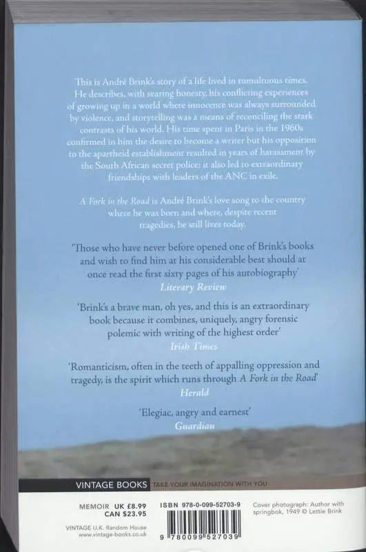 Rückseite: 9780099527039 | A Fork in the Road | André Brink | Taschenbuch | Englisch | 2010