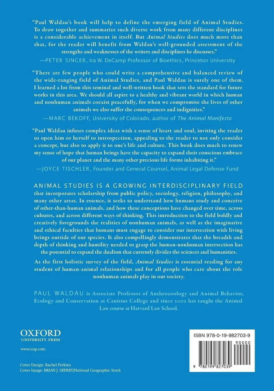 Rückseite: 9780199827039 | Animal Studies | An Introduction | Paul Waldau | Taschenbuch | 2013