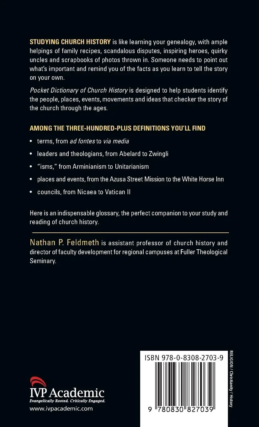 Rückseite: 9780830827039 | Pocket Dictionary of Church History | Nathan P. Feldmeth | Taschenbuch