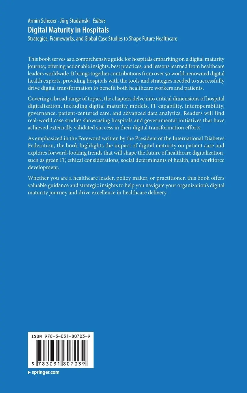 Rückseite: 9783031807039 | Digital Maturity in Hospitals | Jörg Studzinski (u. a.) | Buch | xii