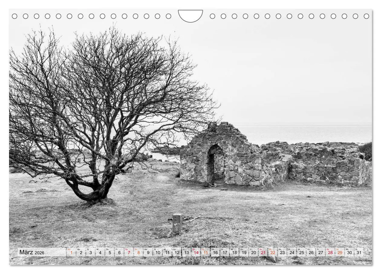 Bild: 9783457847039 | Bornholm black &amp; white (Wandkalender 2026 DIN A4 quer), CALVENDO...