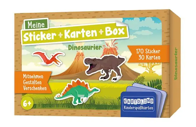 Cover: 9783817447039 | Meine Sticker + Karten + Box - Dinosaurier | Vanessa Götz | Buch