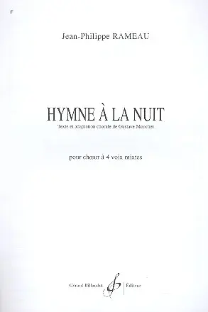 Cover: 9790043907039 | Hymne A La Nuit Satb Parition De | Pour Choeur a 4 voix mixtes - Noten