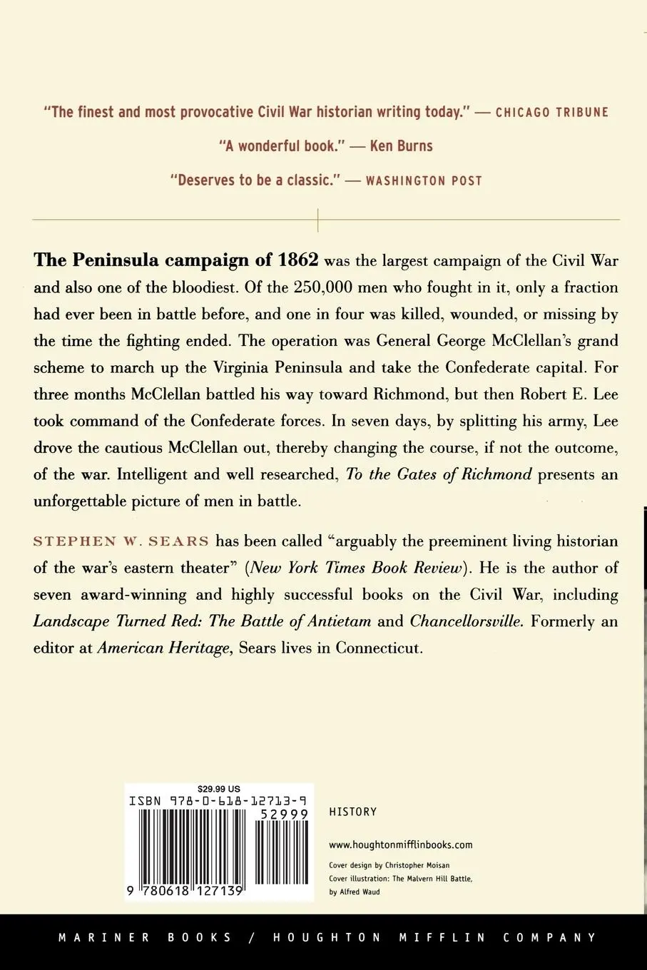 Rückseite: 9780618127139 | To the Gates of Richmond | The Peninsula Campaign | Stephen W. Sears