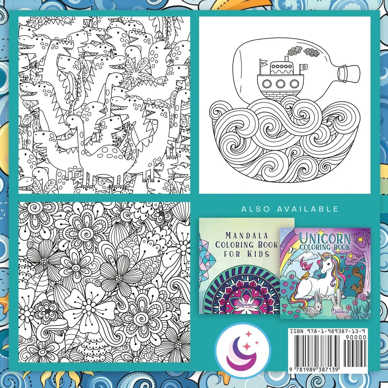 Rückseite: 9781989387139 | Cute and Playful Patterns Coloring Book | For Kids Ages 6-8, 9-12