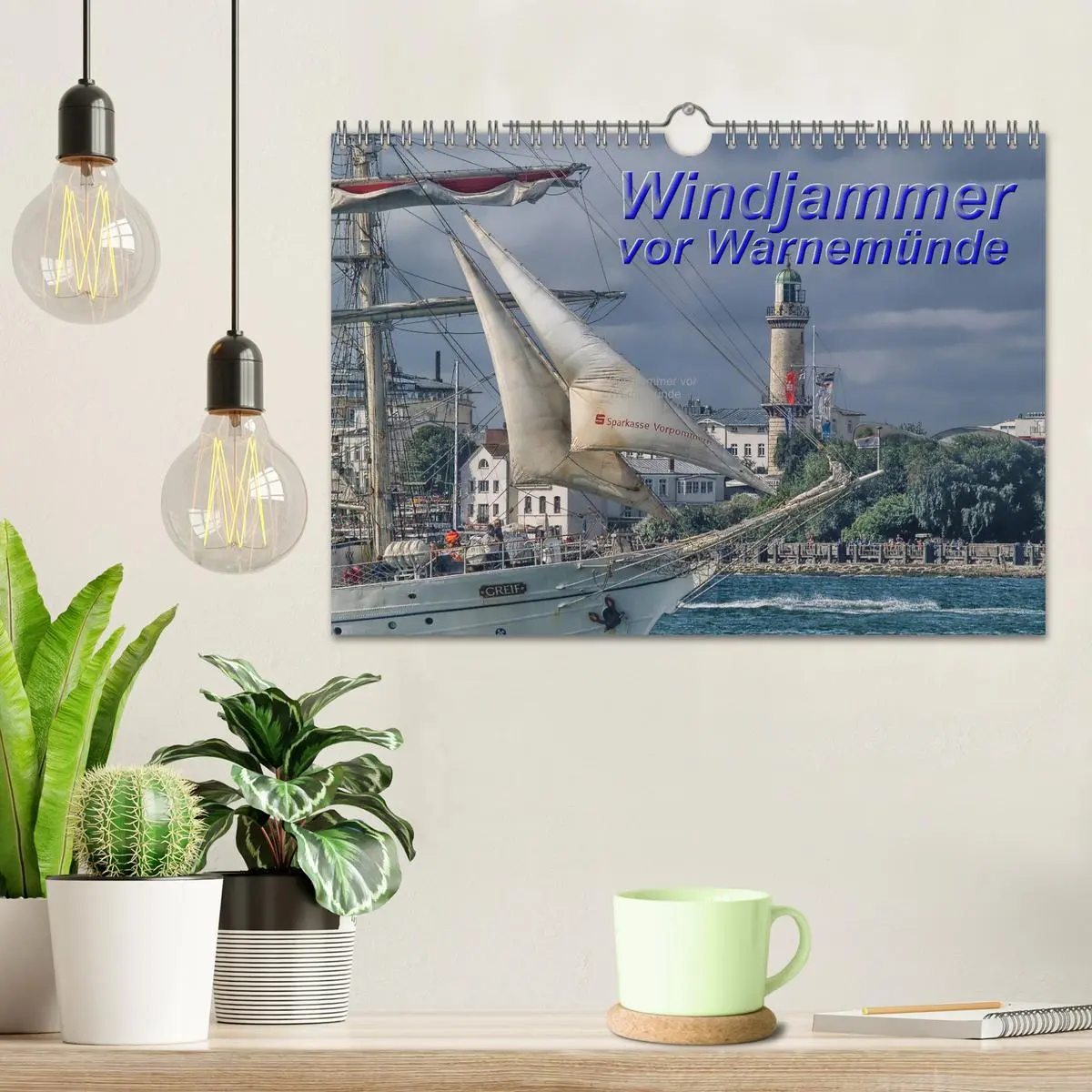 Bild: 9783516167139 | Windjammer vor Warnemünde (Wandkalender 2026 DIN A4 quer), CALVENDO...