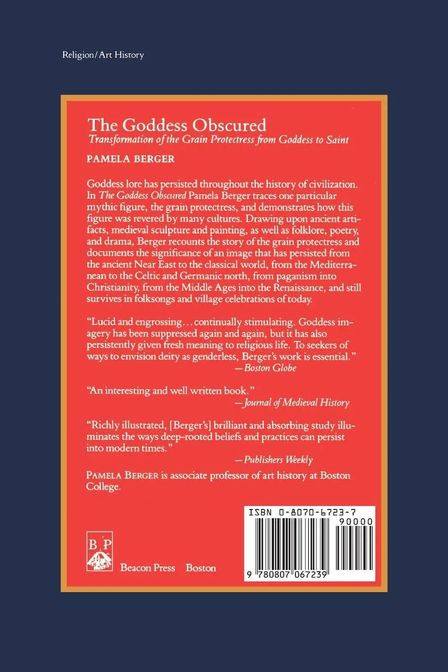 Rückseite: 9780807067239 | Goddess Obscured | Pamela C. Berger | Taschenbuch | Englisch | 1988