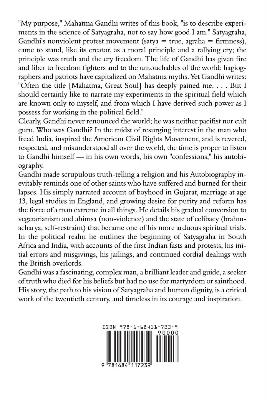 Rückseite: 9781684117239 | Mohandas K. Gandhi, Autobiography | Mohandas Karamchand Gandhi (u. a.)