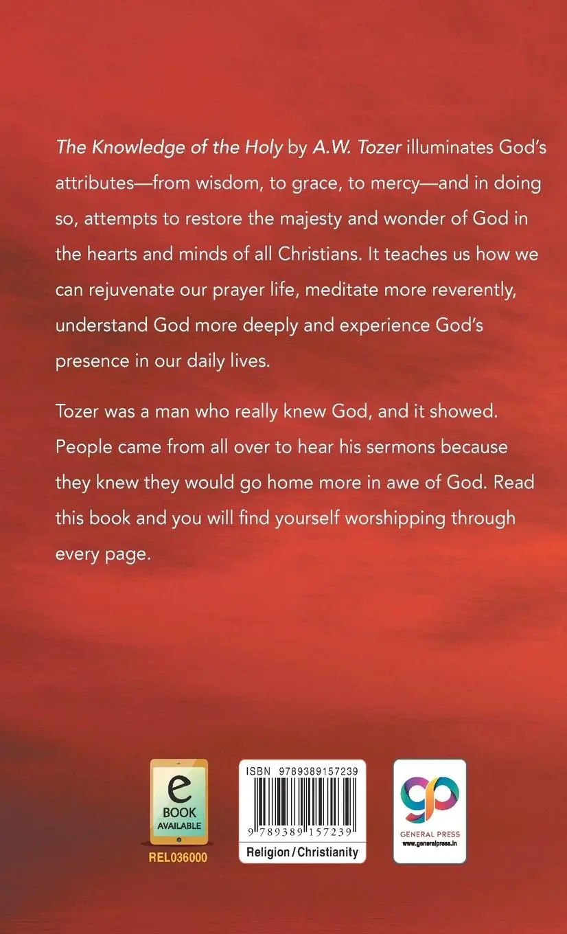 Rückseite: 9789389157239 | The Knowledge of the Holy | A. W. Tozer | Buch | Gebunden | Englisch